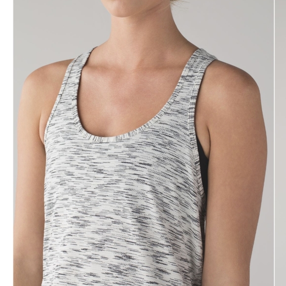 Lululemon Salute the Sun Singlet II Tiger Space Dye Black White - Picture 4 of 12